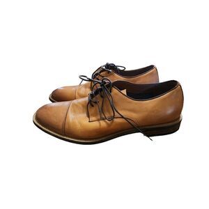 Vince Camuto Lamson brown leather cap toe oxfords Sz 10.5
